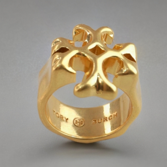 Tory Burch Gold Roxanne Statement Ring - Picture 2 of 4